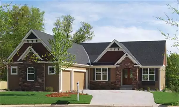 image of single story traditional house plan 2287